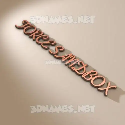 force sandbox in Rose Gold style - 3D name wallpaper