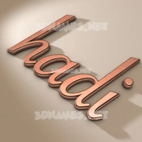 hadi in Rose Gold style - 3D name wallpaper