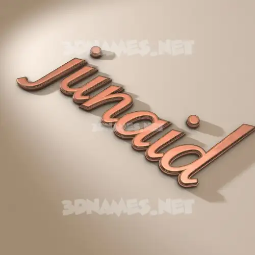 junaid in Rose Gold style - 3D name wallpaper