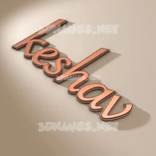 keshav in Rose Gold style - 3D name wallpaper