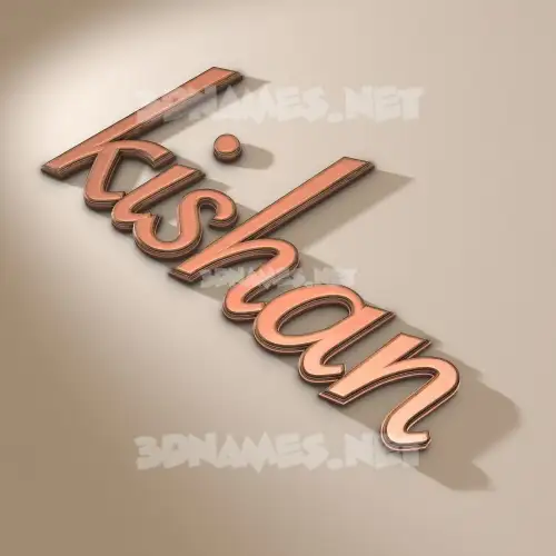 kishan in Rose Gold style - 3D name wallpaper
