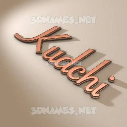 kudchi in Rose Gold style - 3D name wallpaper kudchi in Rose Gold style - 3D name wallpaper