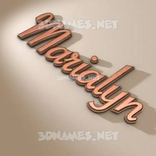 marialyn in Rose Gold style - 3D name wallpaper