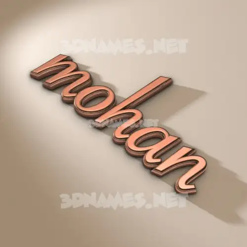 mohan in Rose Gold style - 3D name wallpaper