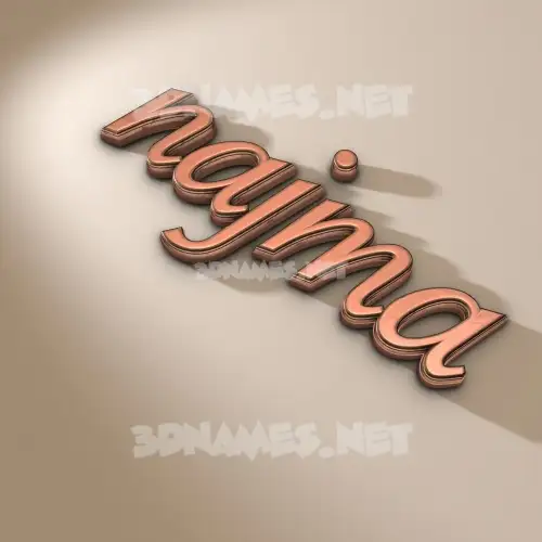 najma in Rose Gold style - 3D name wallpaper