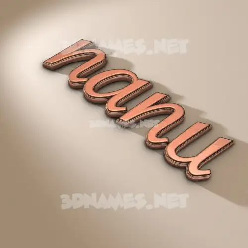 nanu in Rose Gold style - 3D name wallpaper