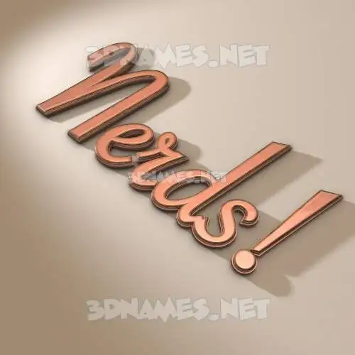 nerds! in Rose Gold style - 3D name wallpaper nerds! in Rose Gold style - 3D name wallpaper