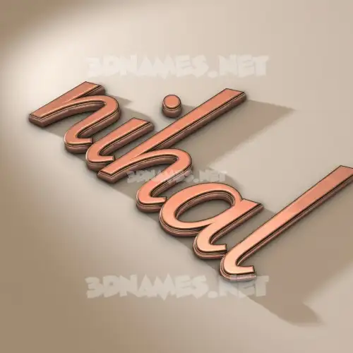 nihal in Rose Gold style - 3D name wallpaper
