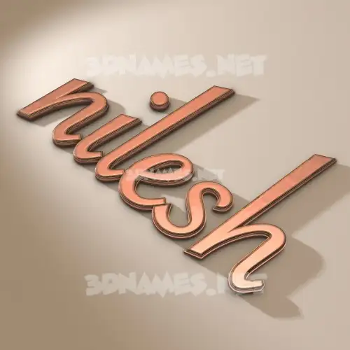 nilesh in Rose Gold style - 3D name wallpaper