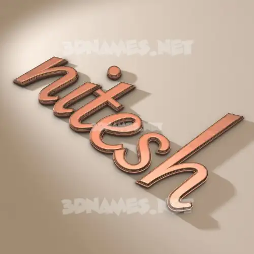 nitesh in Rose Gold style - 3D name wallpaper