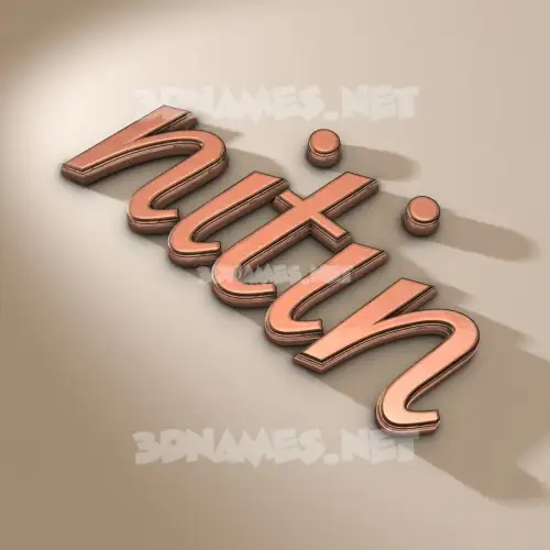 nitin in Rose Gold style - 3D name wallpaper