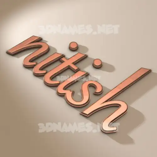 nitish in Rose Gold style - 3D name wallpaper