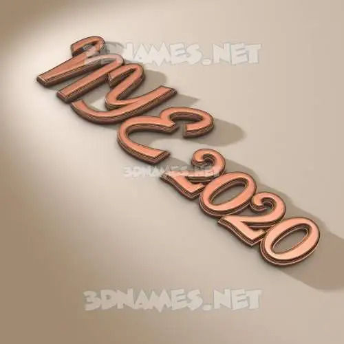 nye 2020 in Rose Gold style - 3D name wallpaper nye 2020 in Rose Gold style - 3D name wallpaper