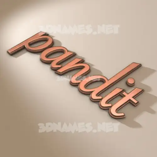 pandit in Rose Gold style - 3D name wallpaper