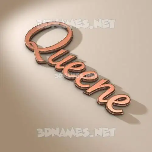 queene in Rose Gold style - 3D name wallpaper