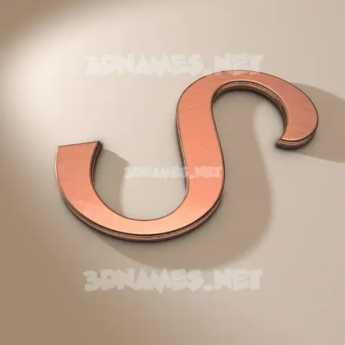 s in Rose Gold style - 3D name wallpaper s in Rose Gold style - 3D name wallpaper