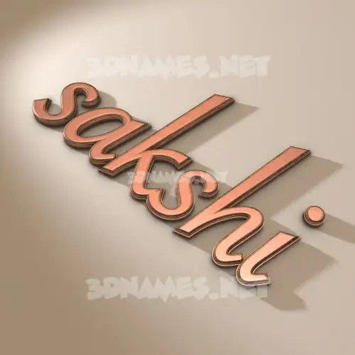 sakshi in Rose Gold style - 3D name wallpaper