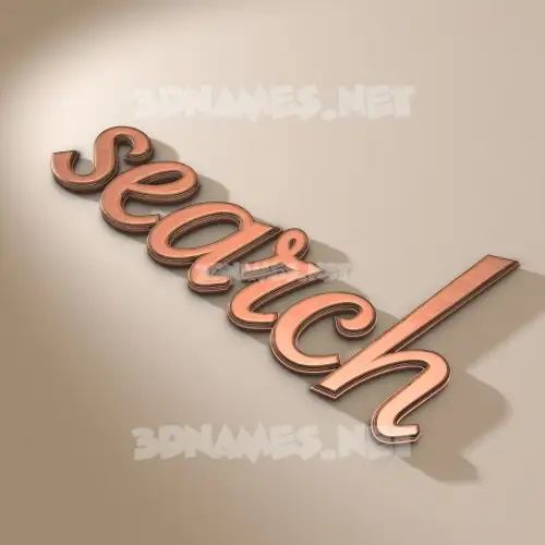 search in Rose Gold style - 3D name wallpaper
