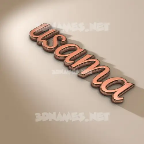 usama in Rose Gold style - 3D name wallpaper
