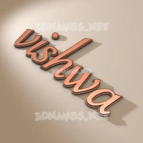 vishwa in Rose Gold style - 3D name wallpaper