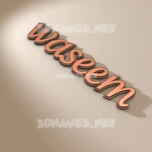waseem in Rose Gold style - 3D name wallpaper