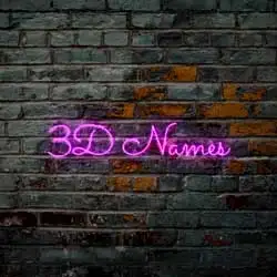 Pink Neon Text