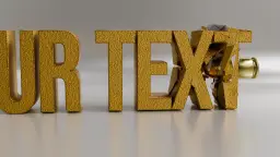 Bullet Shatter Text - Your Text Gold
