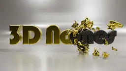 Gold Peel Reveal - 3dnames