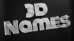 Metallic Rotating Text - Silver Black