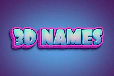 3D Names - The ultimate resource for 3D Text & 3D Video Creation